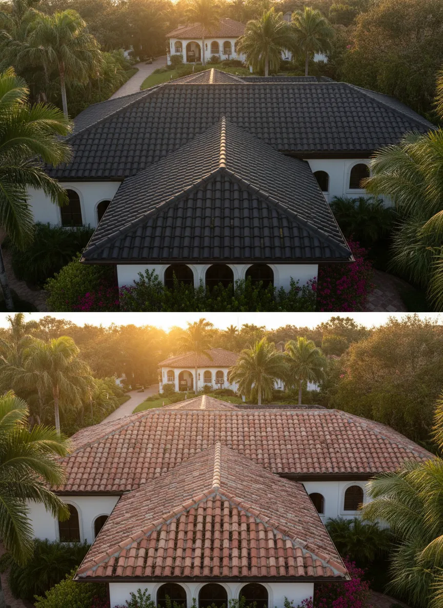 Roofing Project Before and After